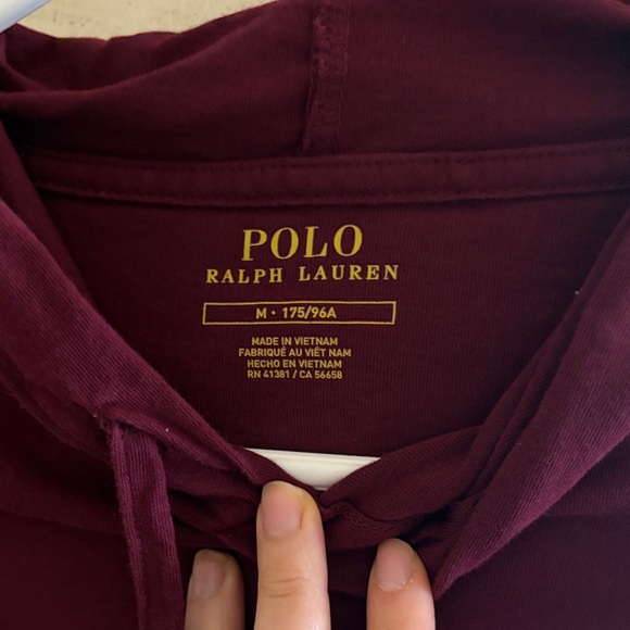 Polo by Ralph Lauren Maroon Hoodie - Picture 2 of 3